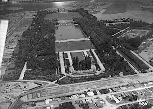 Luftaufnahme des Blücherparks von 1928